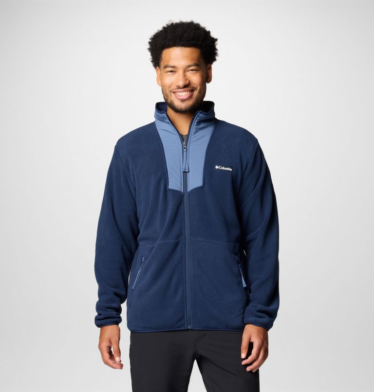 Men's Sequoia Grove Full Zip Fleece, Color: Collegiate Navy, Dark Mtn, image 1