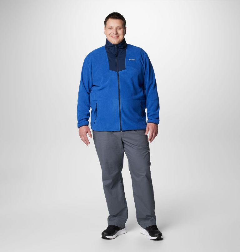 Vêtement polaire à fermeture éclair pleine longueur Sequoia Grove pour hommes – Tailles fortes, Color: Mountain Blue, Collegiate Navy, image 3
