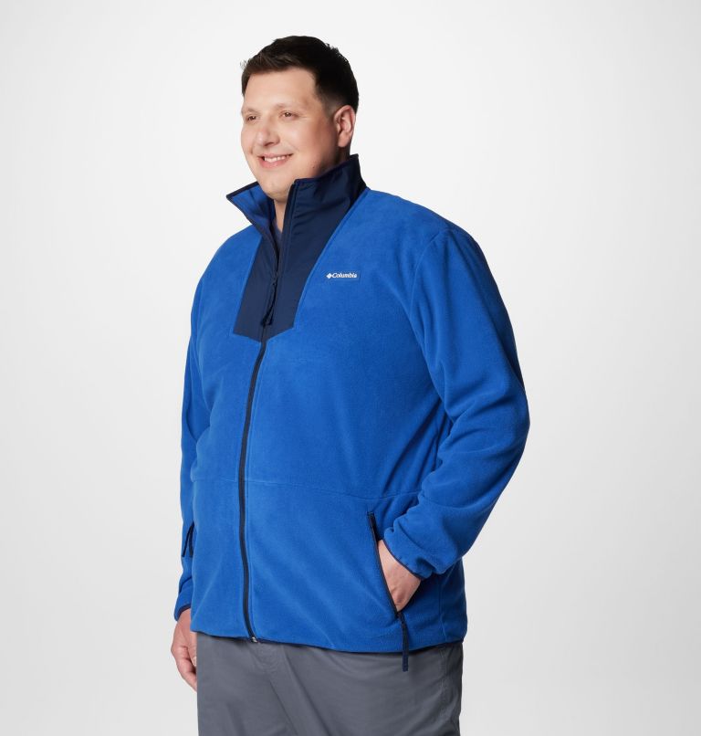 Vêtement polaire à fermeture éclair pleine longueur Sequoia Grove pour hommes – Tailles fortes, Color: Mountain Blue, Collegiate Navy, image 4