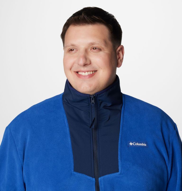 Vêtement polaire à fermeture éclair pleine longueur Sequoia Grove pour hommes – Tailles fortes, Color: Mountain Blue, Collegiate Navy, image 5