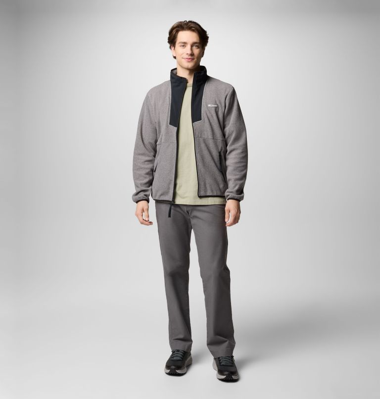 Men's Sequoia Grove Full Zip Fleece - Tall, Color: City Grey Heather, Black, image 2