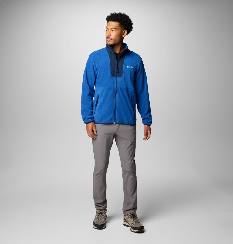Men's Sequoia Grove Full Zip Fleece - Tall, Color: Mountain Blue, Collegiate Navy, image 3