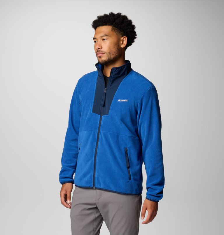 Men's Sequoia Grove Full Zip Fleece - Tall, Color: Mountain Blue, Collegiate Navy, image 4