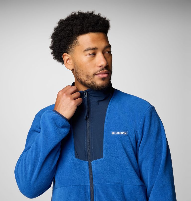 Men's Sequoia Grove Full Zip Fleece - Tall, Color: Mountain Blue, Collegiate Navy, image 5