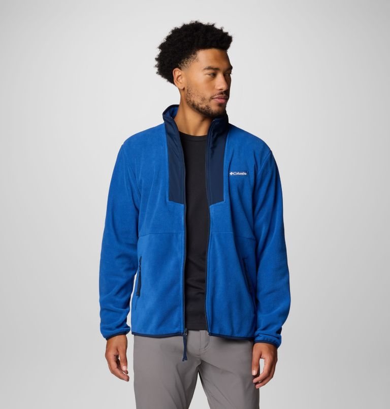 Men's Sequoia Grove Full Zip Fleece - Tall, Color: Mountain Blue, Collegiate Navy, image 6