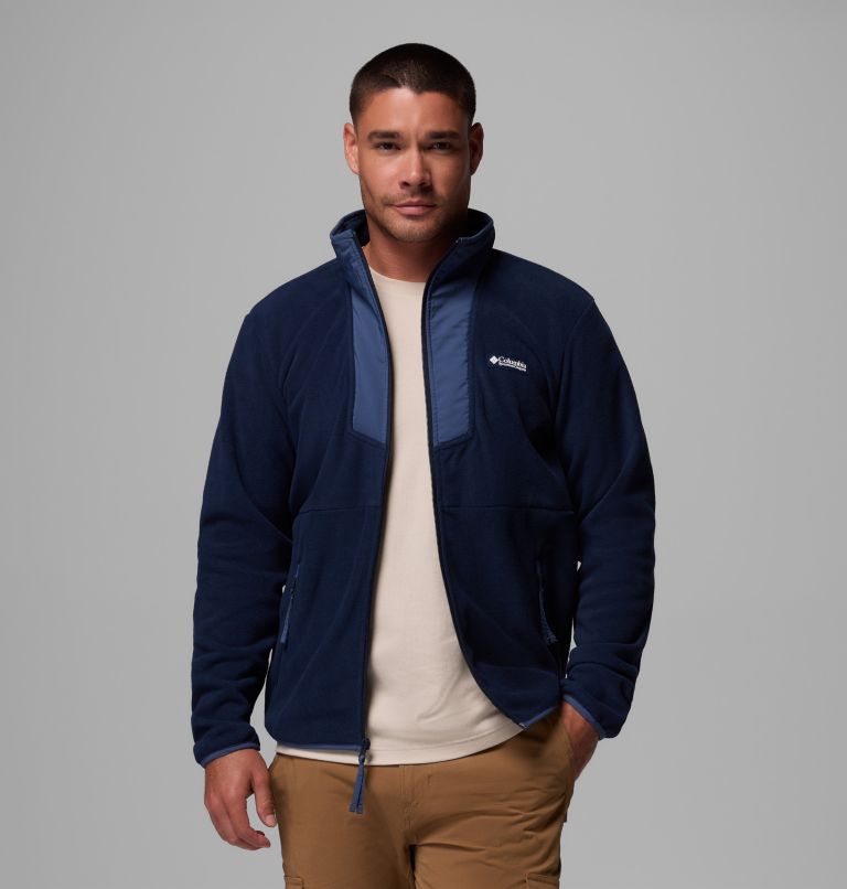 Men's Sequoia Grove Full Zip Fleece - Tall, Color: Collegiate Navy, Dark Mtn, image 5