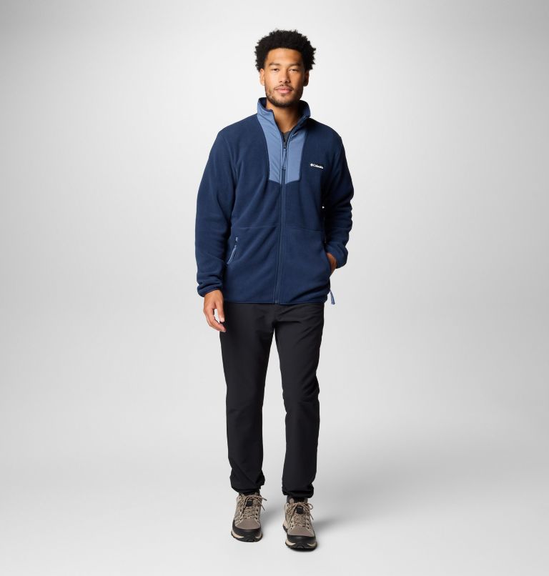 Vêtement polaire à fermeture éclair pleine longueur Sequoia Grove pour hommes – Grandes tailles, Color: Collegiate Navy, Dark Mtn, image 3