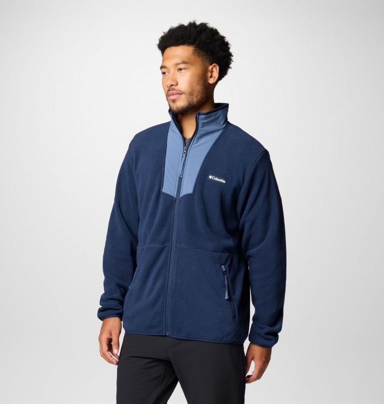 Vêtement polaire à fermeture éclair pleine longueur Sequoia Grove pour hommes – Grandes tailles, Color: Collegiate Navy, Dark Mtn, image 4