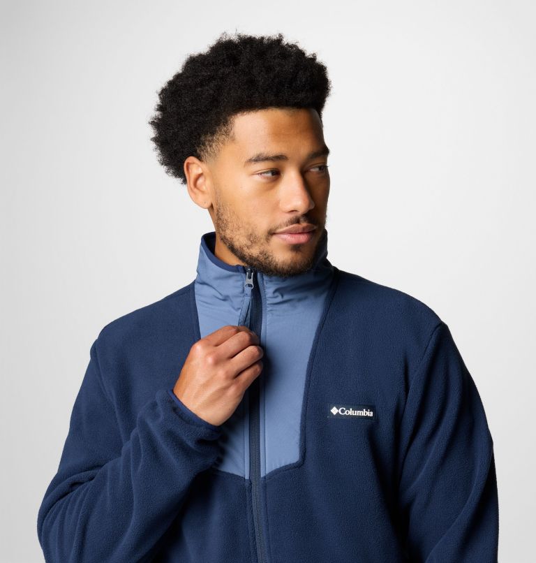 Vêtement polaire à fermeture éclair pleine longueur Sequoia Grove pour hommes – Grandes tailles, Color: Collegiate Navy, Dark Mtn, image 5