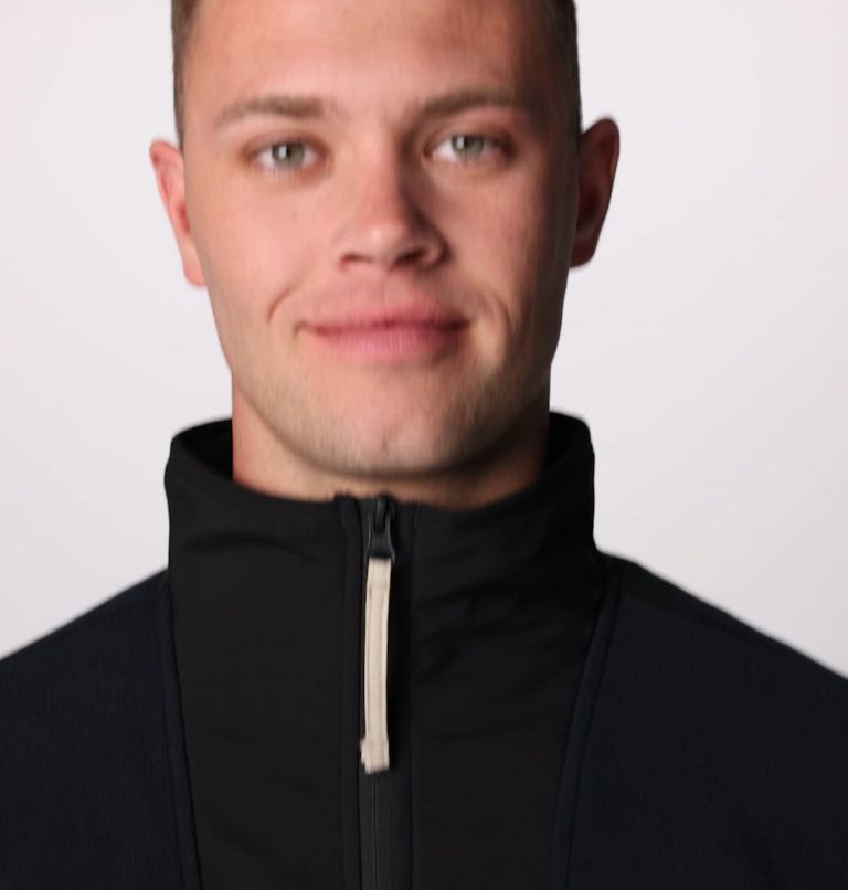Men's Sequoia Grove Half Zip Fleece, Color: Black