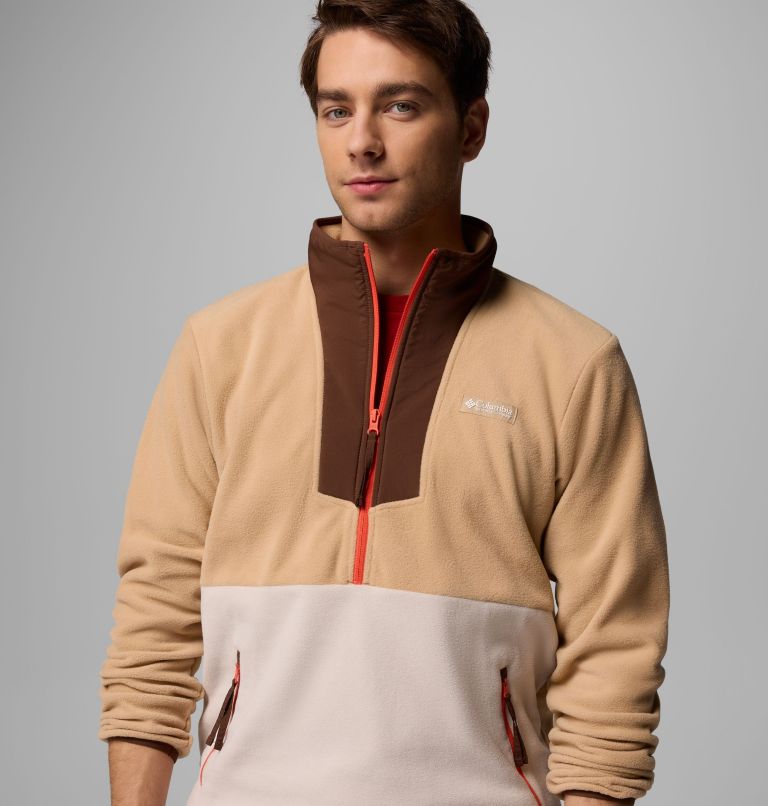 Men's Sequoia Grove Half Zip Fleece, Color: Canoe, Dark Stone, Tobacco, image 5