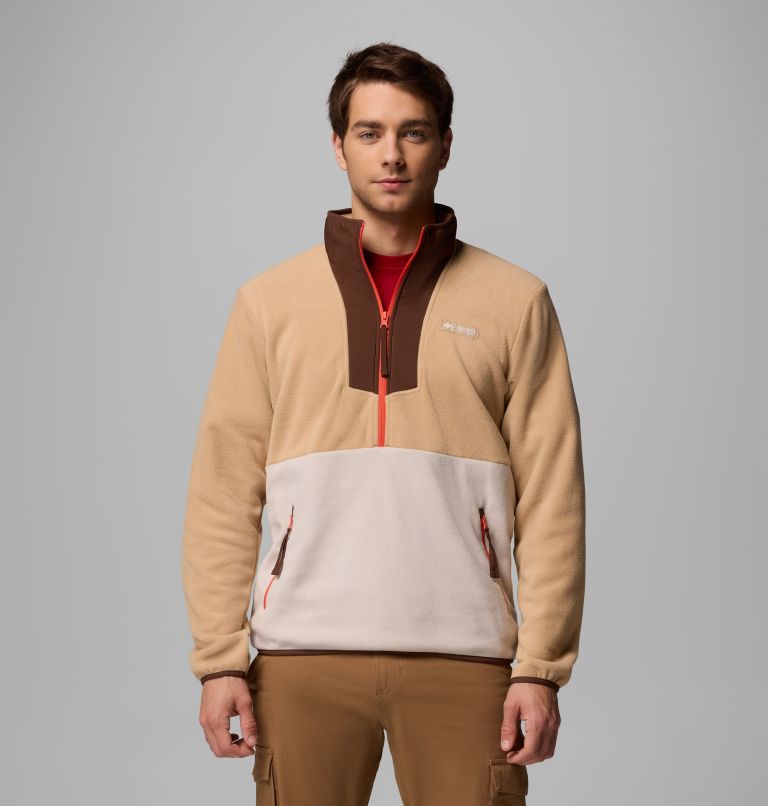 Men's Sequoia Grove Half Zip Fleece, Color: Canoe, Dark Stone, Tobacco, image 1