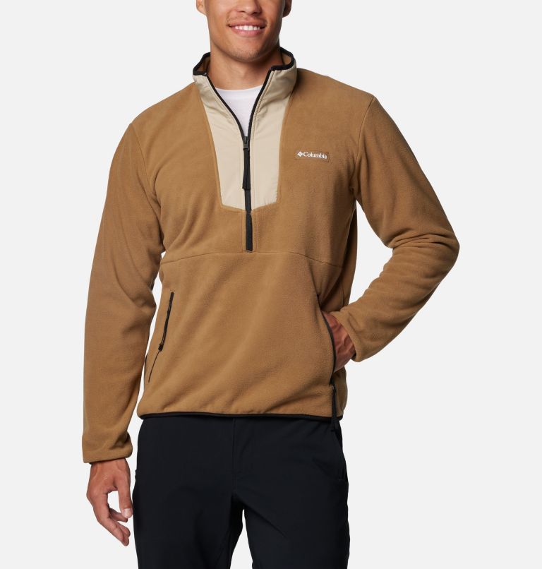 Men's Sequoia Grove Half Zip Fleece, Color: Delta, Ancient Fossil, Black, image 5