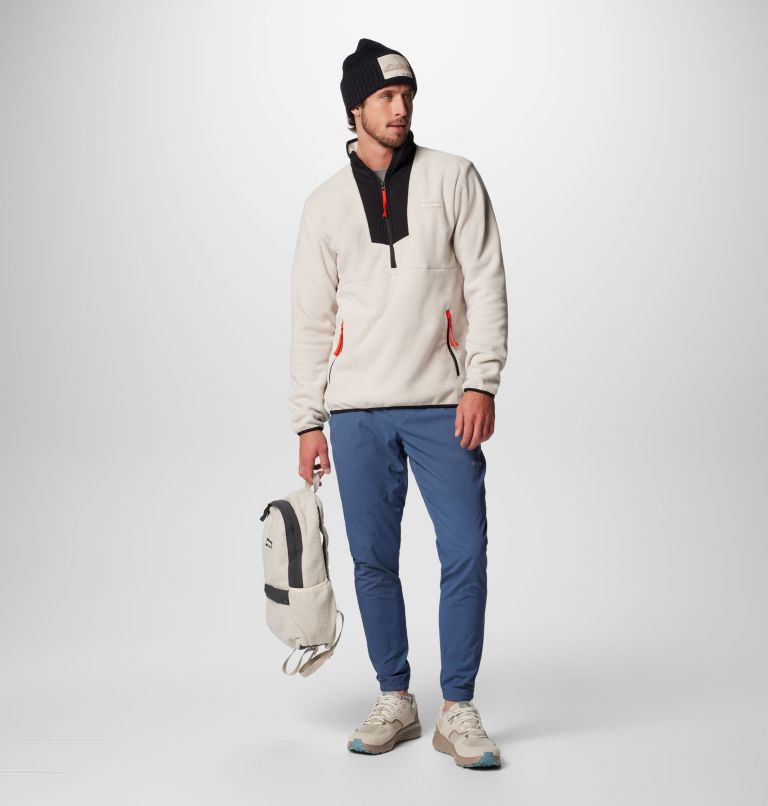 Men's Sequoia Grove Half Zip Fleece, Color: Dark Stone, Black, Spicy Pulls, image 3