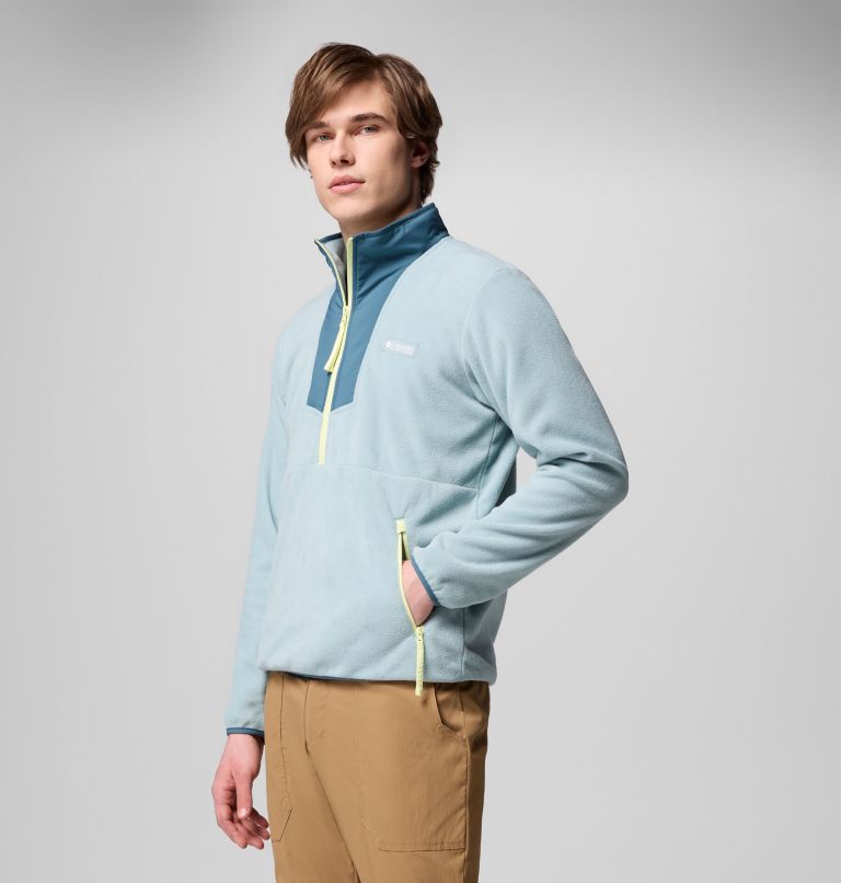 Men's Sequoia Grove Half Zip Fleece, Color: Crushed Blue, Everblue, image 4