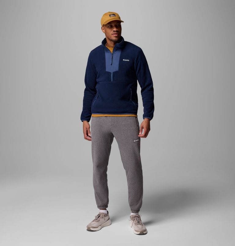 Men's Sequoia Grove Half Zip Fleece, Color: Collegiate Navy, Dark Mountain, image 2