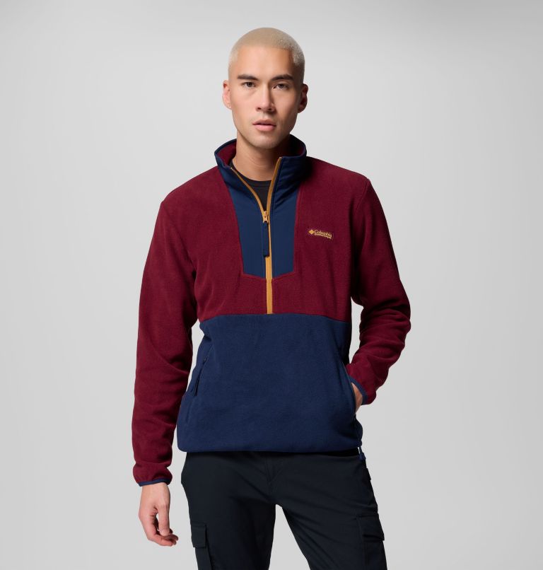 Sequoia Grove Half Zip Fleece, Color: Rich Wine, Collegiate Navy, image 1