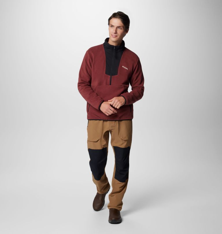Men's Sequoia Grove Half Zip Fleece, Color: Spice, Black, image 3