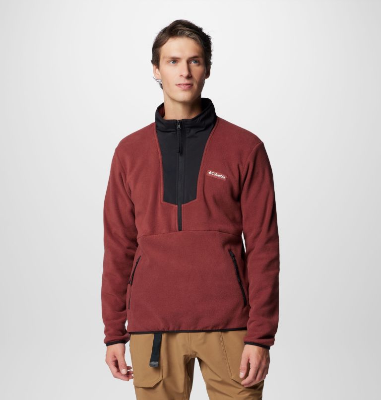 Men's Sequoia Grove Half Zip Fleece, Color: Spice, Black, image 1