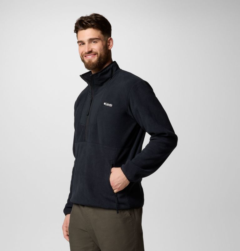 Men's Sequoia Grove Half Zip Fleece - Tall, Color: Black, image 4