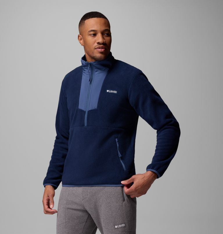Men's Sequoia Grove Half Zip Fleece - Tall, Color: Collegiate Navy, Dark Mountain, image 4