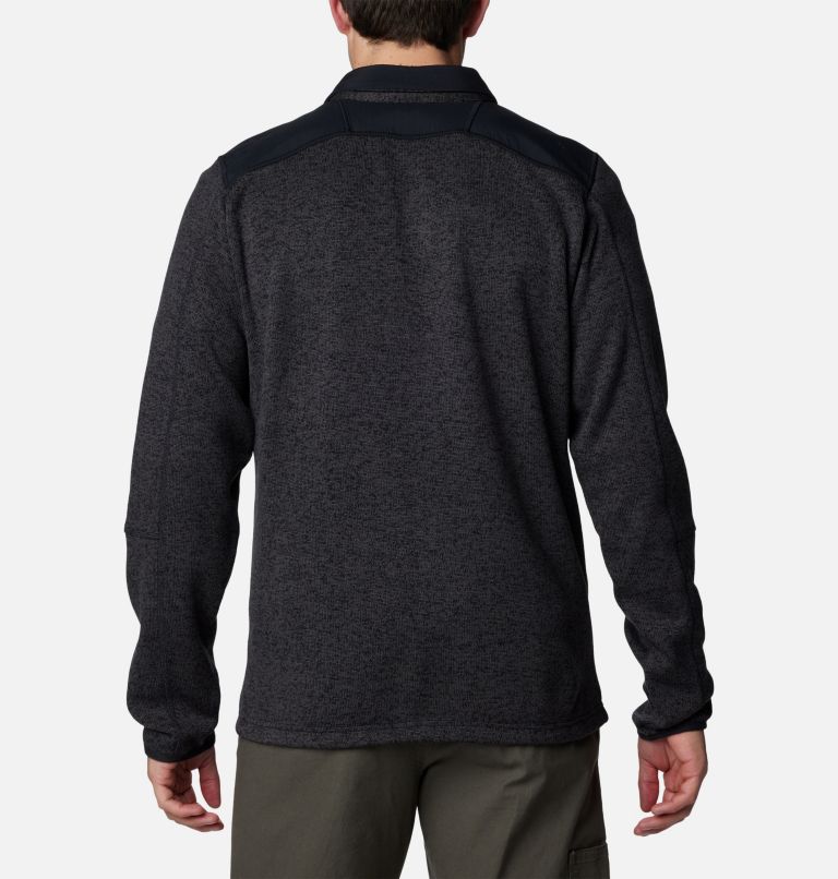 Men's Sweater Weather II Shirt Jacket, Color: Black Heather, Black, image 2