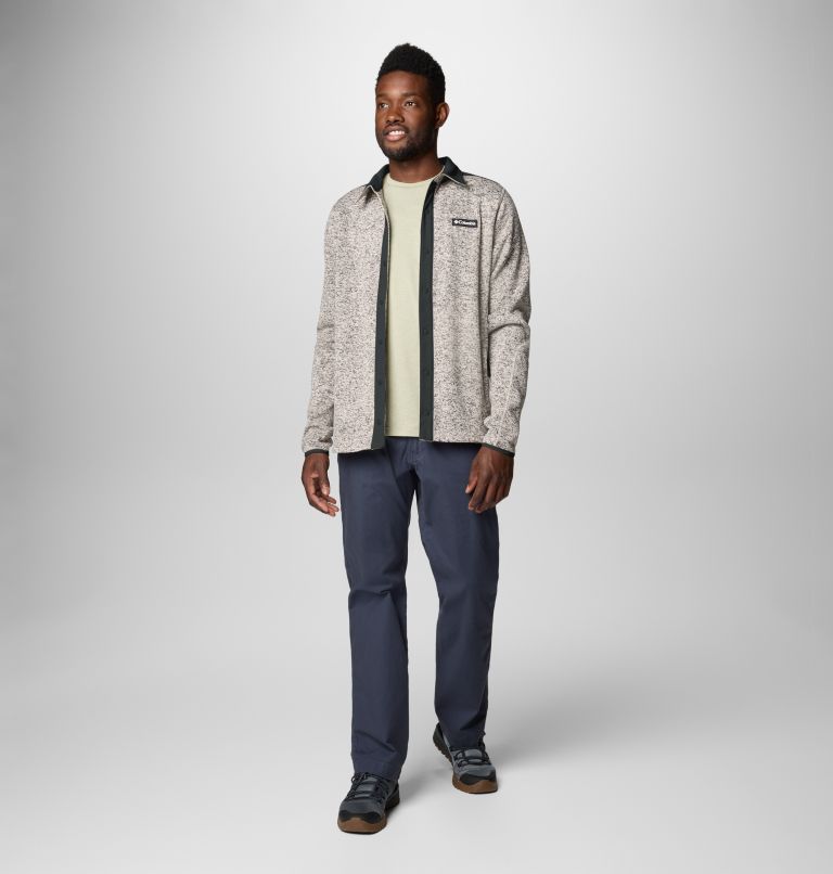Men's Sweater Weather II Shirt Jacket, Color: Dark Stone Heather, Ancient Fossil, image 3