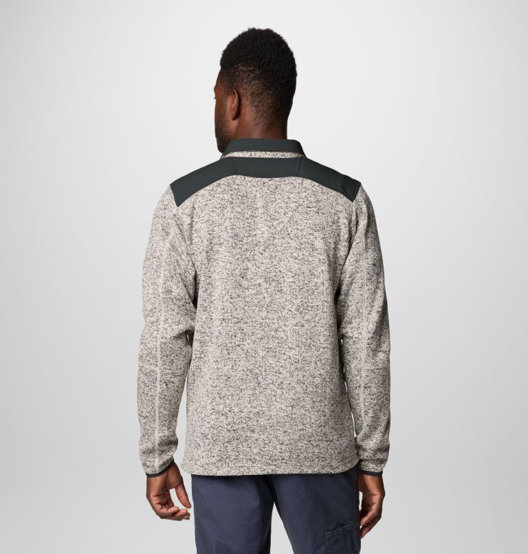 Men's Sweater Weather II Shirt Jacket, Color: Dark Stone Heather, Ancient Fossil, image 2