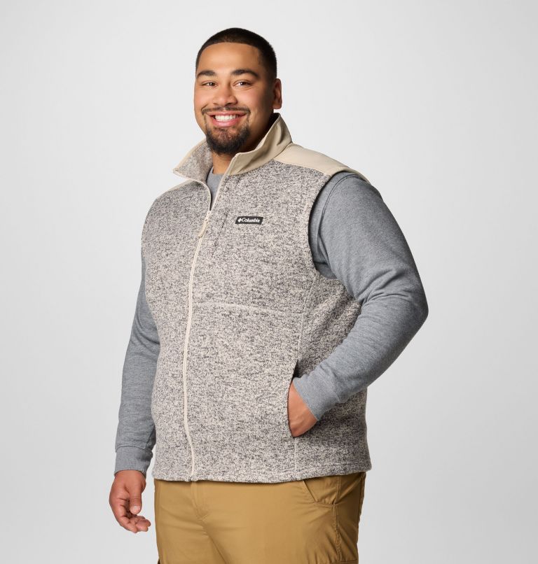 Men's Sweater Weather II Vest - Big, Color: Dark Stone Heather, Ancient Fossil, image 4