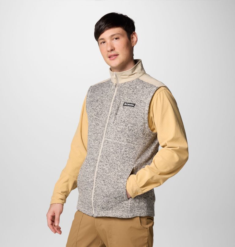 Men's Sweater Weather II Vest - Tall, Color: Dark Stone Heather, Ancient Fossil, image 4