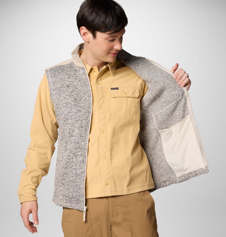 Men's Sweater Weather II Vest - Tall, Color: Dark Stone Heather, Ancient Fossil, image 6