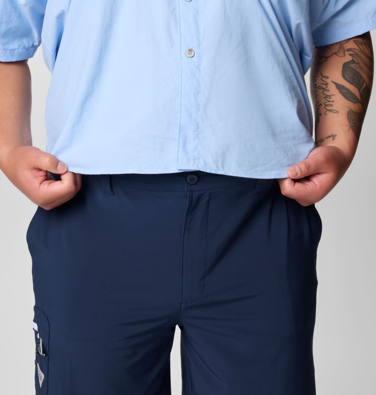 Men's PFG Terminal Tackle II Shorts - Big, Color: Collegiate Navy, White, image 5