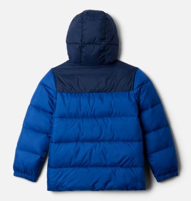 Youth Puffect II Hooded Jacket, Color: Mountain Blue, Collegiate Navy, image 4