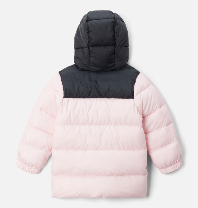Toddlers' Puffect II Hooded Jacket, Color: Satin Pink, Black, image 2