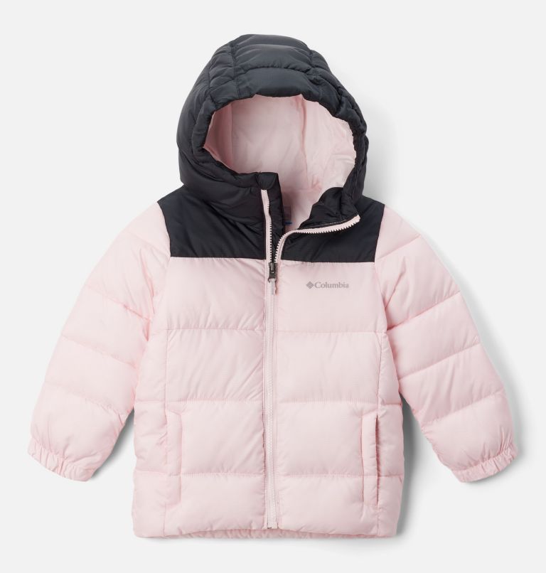 Chaqueta acolchada con capucha M Puffect II para niños, Color: Satin Pink, Black, image 1
