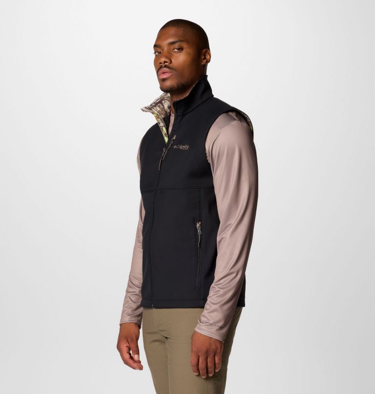 Men's PHG Ascender II Softshell Vest, Color: Black, Timberwoods Camo, image 4