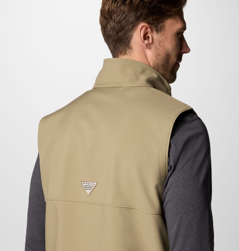 Men's PHG Ascender II Softshell Vest, Color: Flax, Timberwoods Camo, image 6