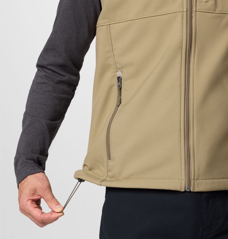 Men's PHG Ascender II Softshell Vest, Color: Flax, Timberwoods Camo, image 7