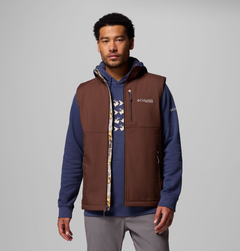Men's PHG Ascender II Softshell Vest, Color: Tobacco, Timberwoods Camo, image 5