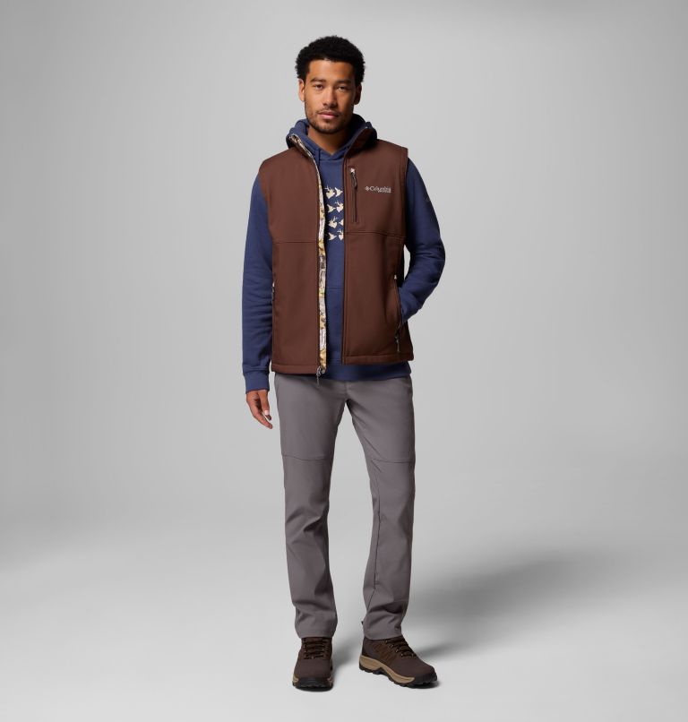 Men's PHG Ascender II Softshell Vest, Color: Tobacco, Timberwoods Camo, image 2