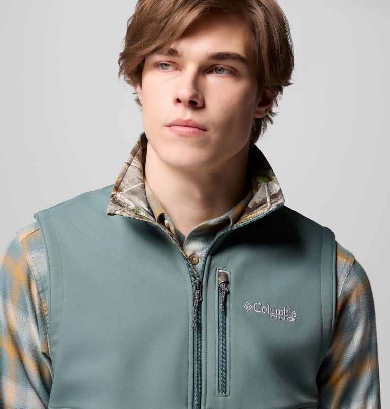 Men's PHG Ascender II Softshell Vest, Color: Pond, Timberwoods Camo, image 6
