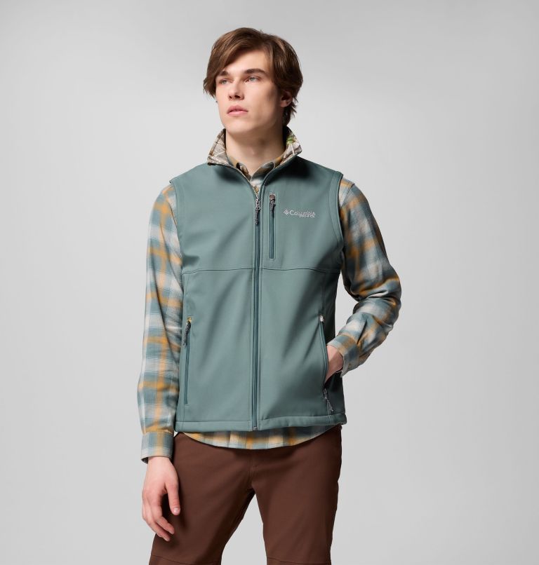 Men's PHG Ascender II Softshell Vest, Color: Pond, Timberwoods Camo, image 1