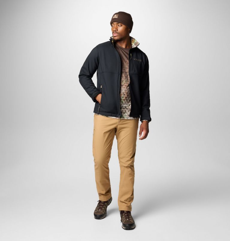 Men's PHG Ascender II Softshell Jacket, Color: Black, Timberwoods Camo, image 3