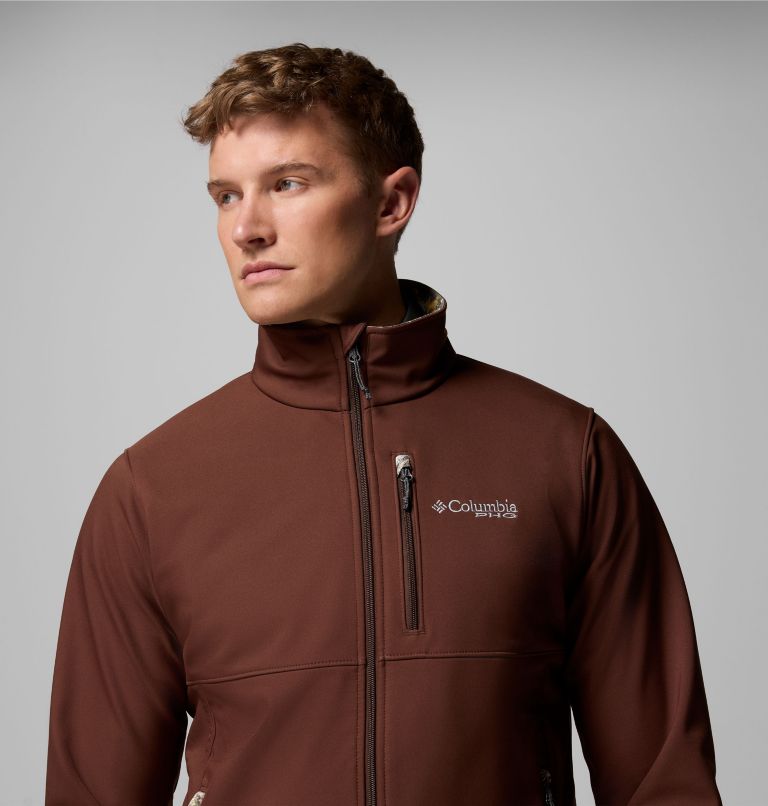 Men's PHG Ascender II Softshell Jacket, Color: Tobacco, Timberwoods Camo, image 7