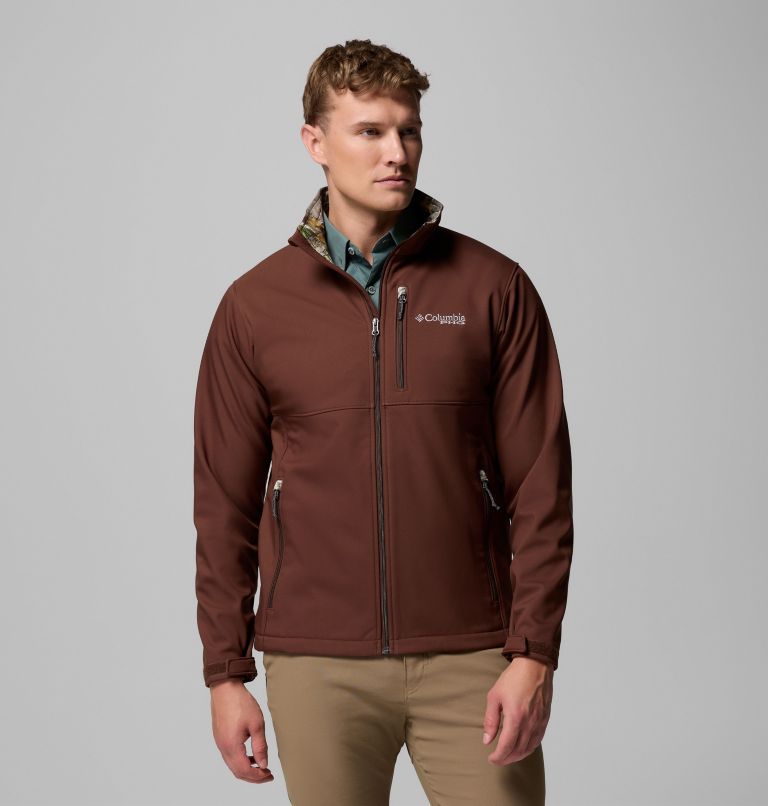 Men's PHG Ascender II Softshell Jacket, Color: Tobacco, Timberwoods Camo, image 1
