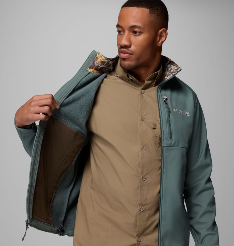 Men's PHG Ascender II Softshell Jacket, Color: Pond, Timberwoods Camo, image 6