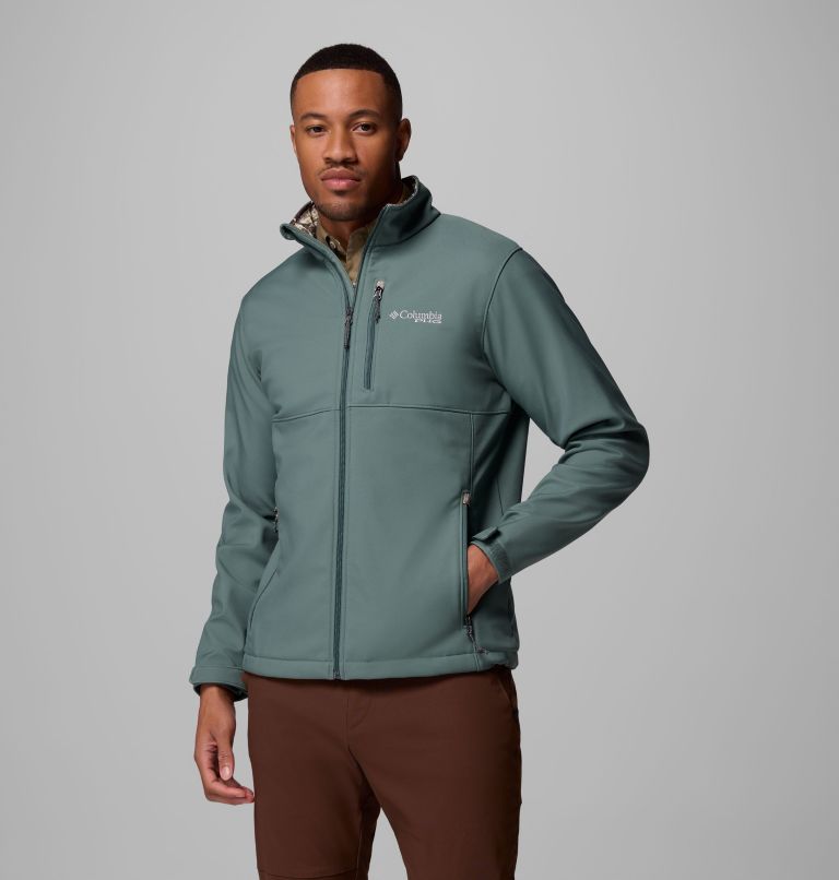 Men's PHG Ascender II Softshell Jacket, Color: Pond, Timberwoods Camo, image 1