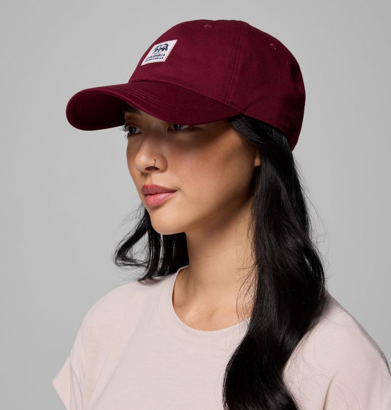 Provisions Ball Cap, Color: Rich Wine, Woven Bear, image 5