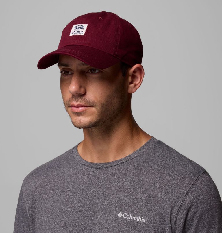 Provisions Ball Cap, Color: Rich Wine, Woven Bear, image 3