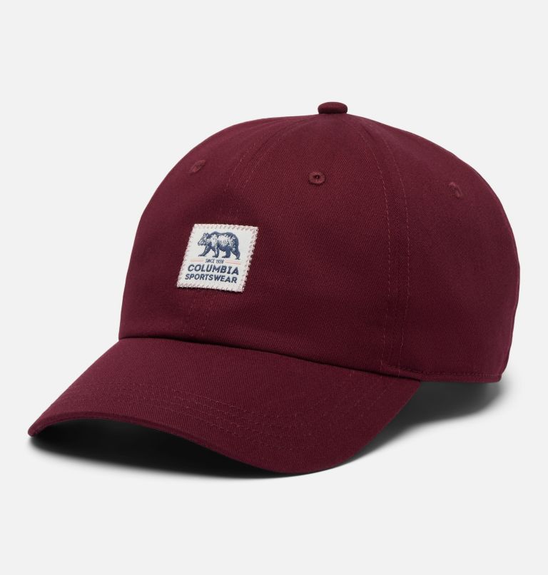 Provisions Ball Cap, Color: Rich Wine, Woven Bear, image 1